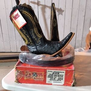 Black and Gold Cowboy Boots